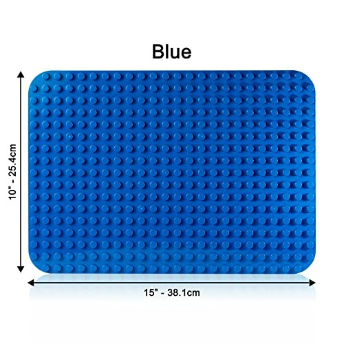 Blauwe bouwplaat met noppen voor bouwstenen
