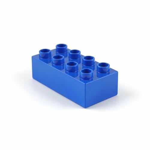 Blauw LEGO blokje met acht noppen