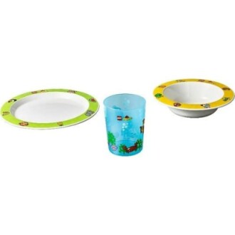 Kinder eetset met bord, kom en beker