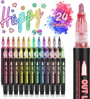 HIGSPE Glitterstiften 24 Kleuren
