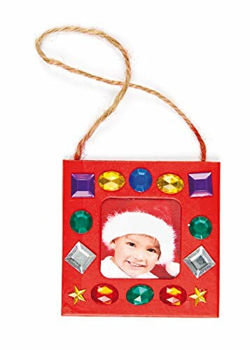 DIY kerst fotolijst met kind in kerstmuts