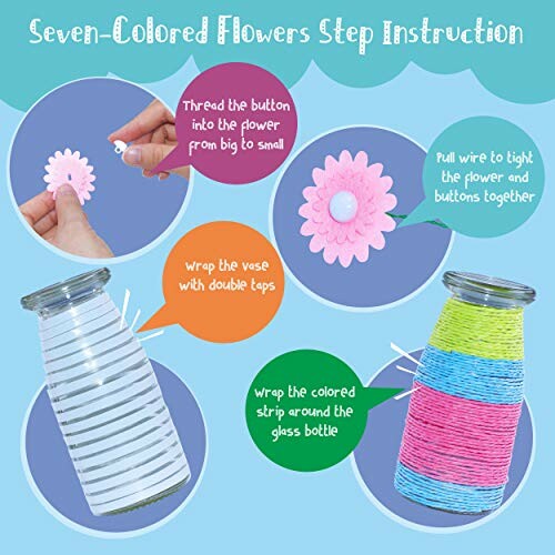 Instructies voor het maken van bloemen met knoppen en draad.