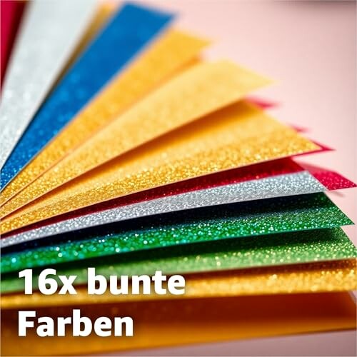 Glitterpapier in verschillende kleuren