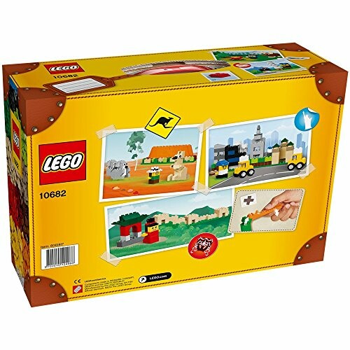 Achterkant van LEGO-doos 10682 met bouwvoorbeelden