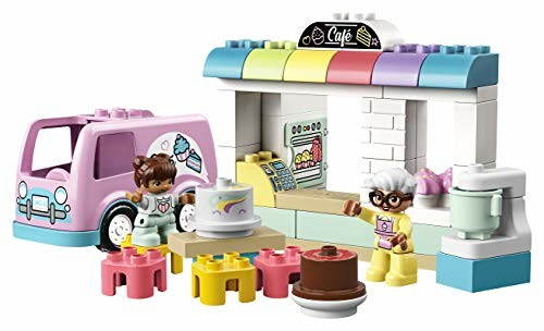 LEGO café speelset met figuren en een bestelwagen