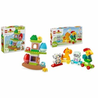 LEGO DUPLO dieren speelsets met blokken en dierenfiguren.
