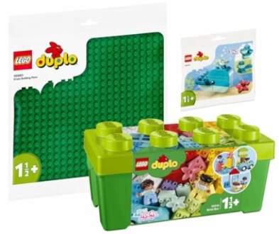 LEGO Duplo set met bouwplaten en stenen voor kinderen.