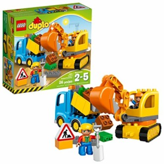 LEGO Duplo bouwset met graafmachine en vrachtwagen