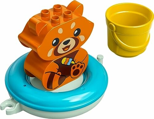 LEGO DUPLO rode panda badspeelgoed met emmer