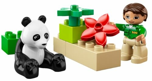 LEGO Duplo panda met verzorger en bloem
