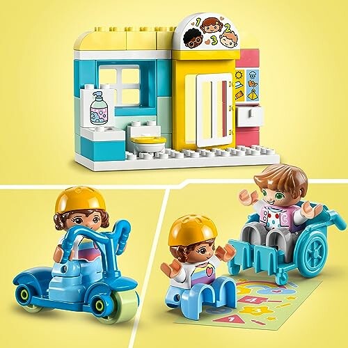 LEGO DUPLO speelset met kind op scooter en kind in rolstoel