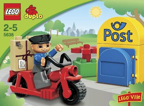 LEGO Duplo postbode speelgoedset met scooter en brievenbus