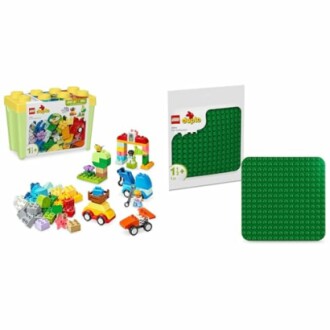 Lego Duplo set met basisplaat en voertuigen