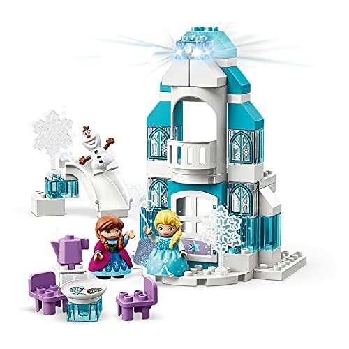 LEGO set van een bevroren kasteel met poppetjes