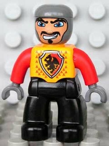 LEGO ridder minifiguur met helm en schild