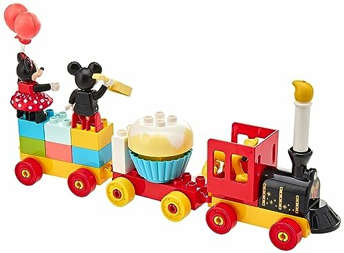Lego speelgoedtrein met Mickey en Minnie Mouse