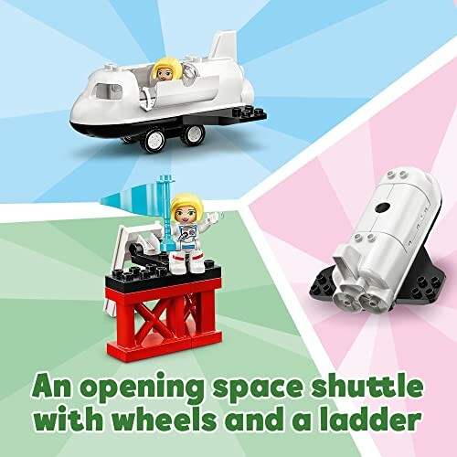 Lego ruimteveer met astronauten en accessoires.
