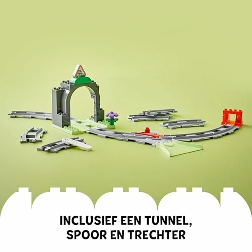 Lego treinrails set met tunnel en accessoires