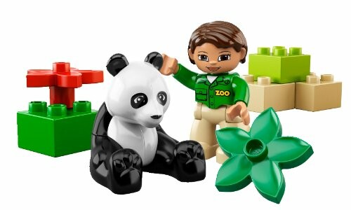 LEGO Duplo panda met verzorger en bloem