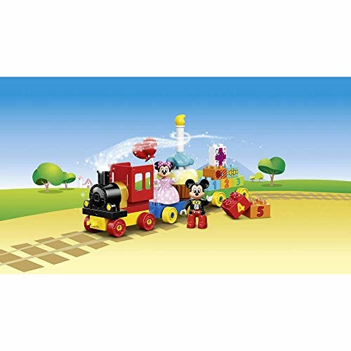 Mickey en Minnie Mouse speelgoedtrein met cijfers en cadeaus