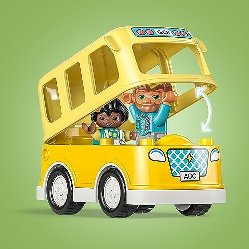 Speelgoedbus met figuren en klapdak